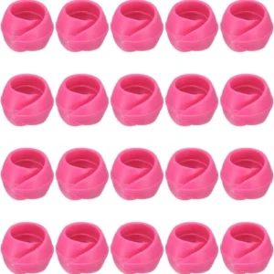 100pcs Thread Spool Savers Spool Huggers Silicone Rose Red