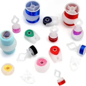 60Pcs Semi Clear Silicone Thread Spool Savers, Includes 20 Thread Spool Huggers,